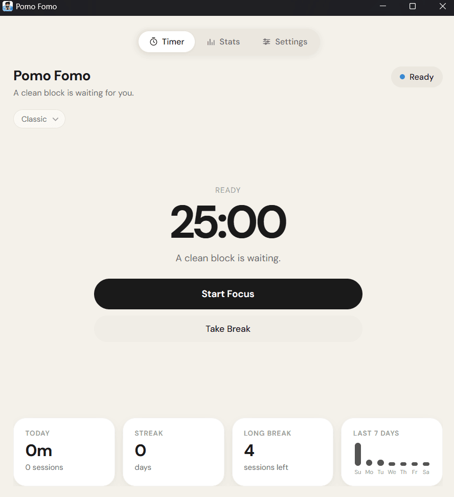 Pomo Fomo app screenshot